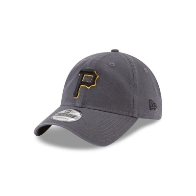 Grey Pittsburgh Pirates Hat - New Era MLB Core Classic 9TWENTY Adjustable Caps USA5216847